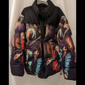 Art print puffer jacket - Size L